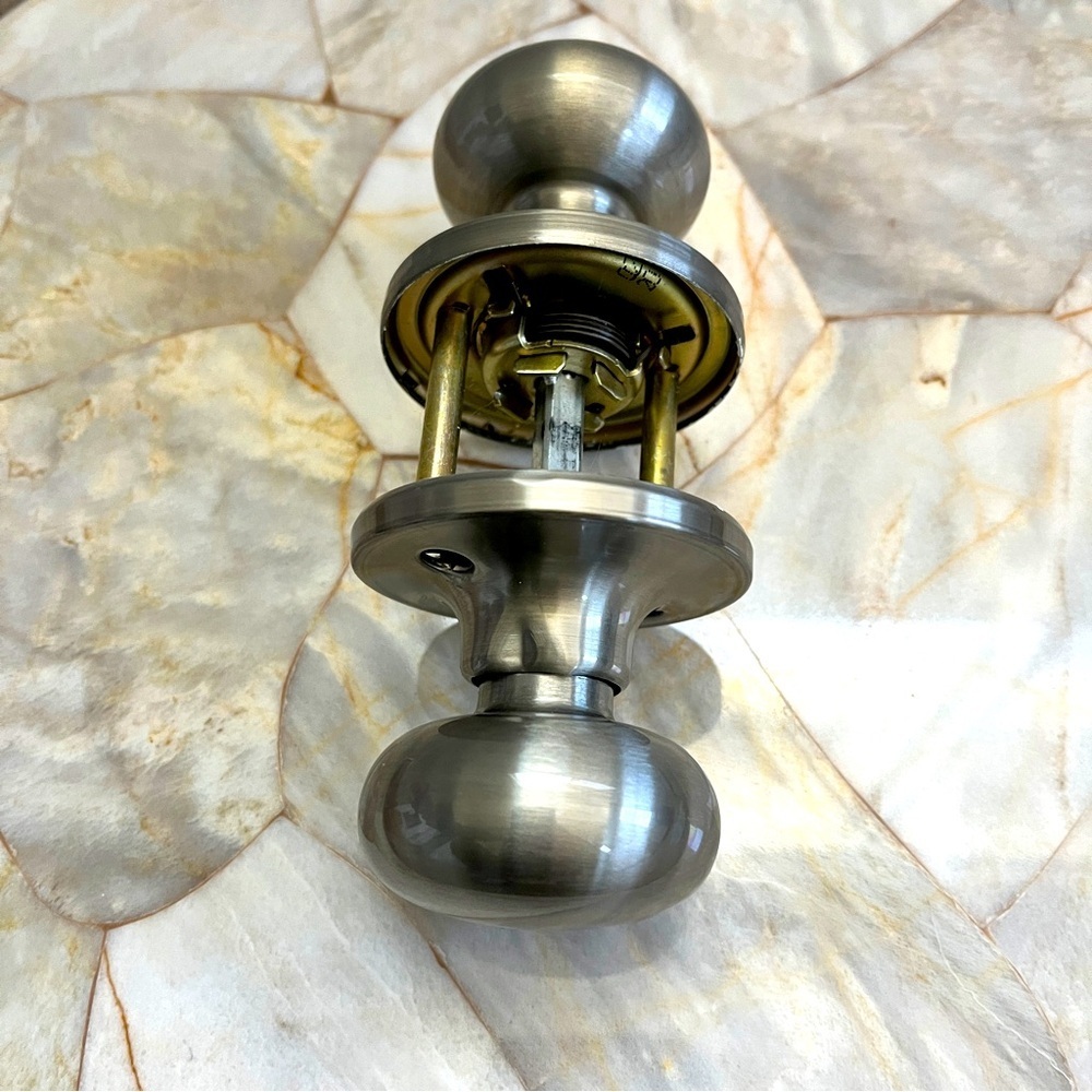 Exterior Interior Ball Door Knobs Silver for Privacy